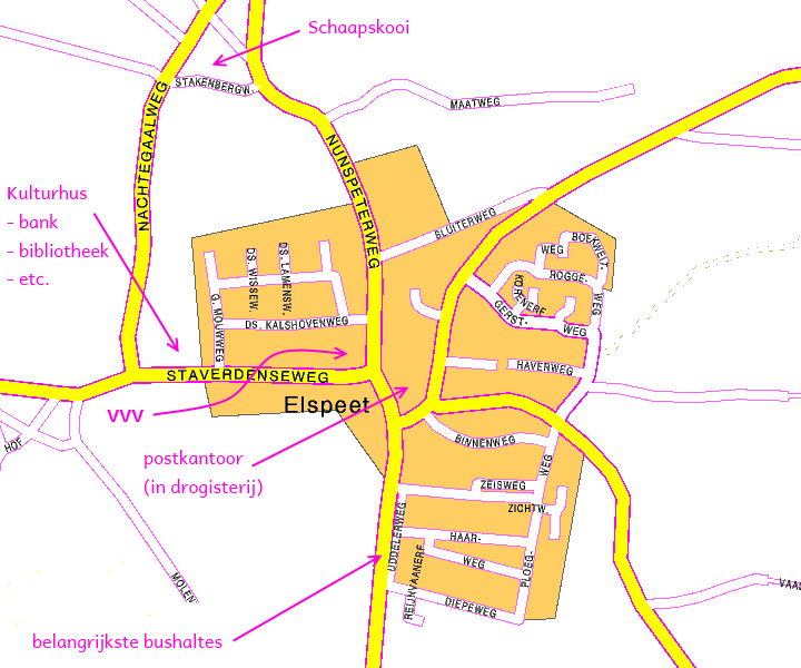kaart van voorzieningen